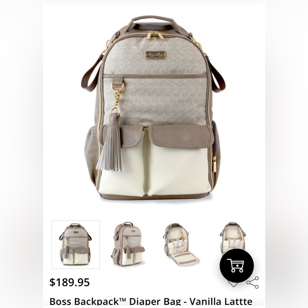 Itzy Ritzy Boss Backpack Diaper Bag - Vanilla Latte